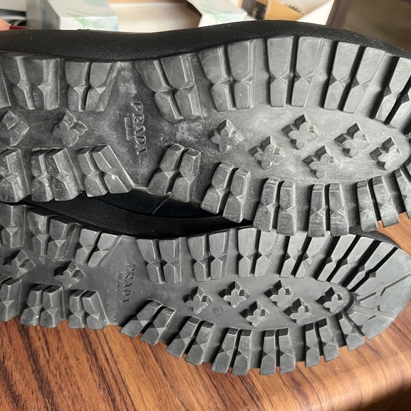 Prada Genuine Black Leather Ankle Boots Men's Sz 9 - Picture 7 of 10